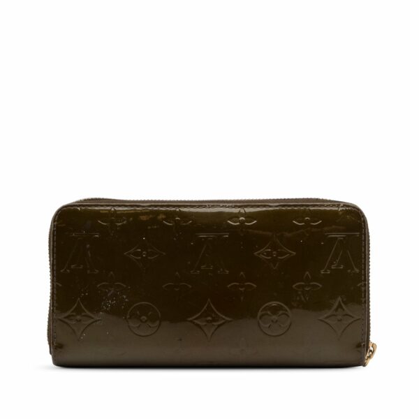 Brown LV Monogram Vernis Zippy Wallet - Image 3