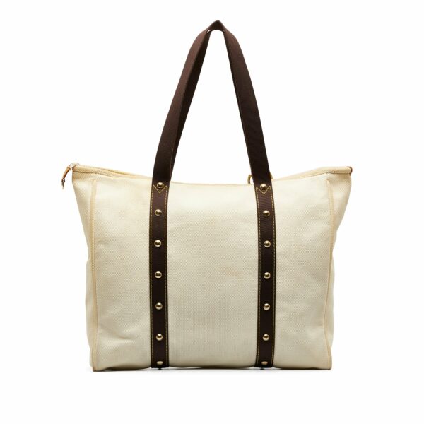 White LV Antigua Cabas GM Tote Bag - Image 2