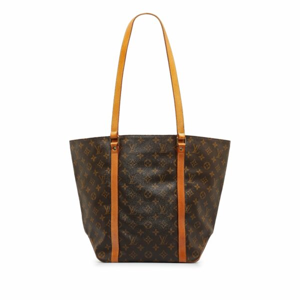 Brown LV Monogram Sac Shopping Tote Bag - Image 2