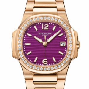 Patek Philippe Nautilus Diamonds Purple Dial Rose Gold Ladies Watch 7010/1R 7010/1R-013