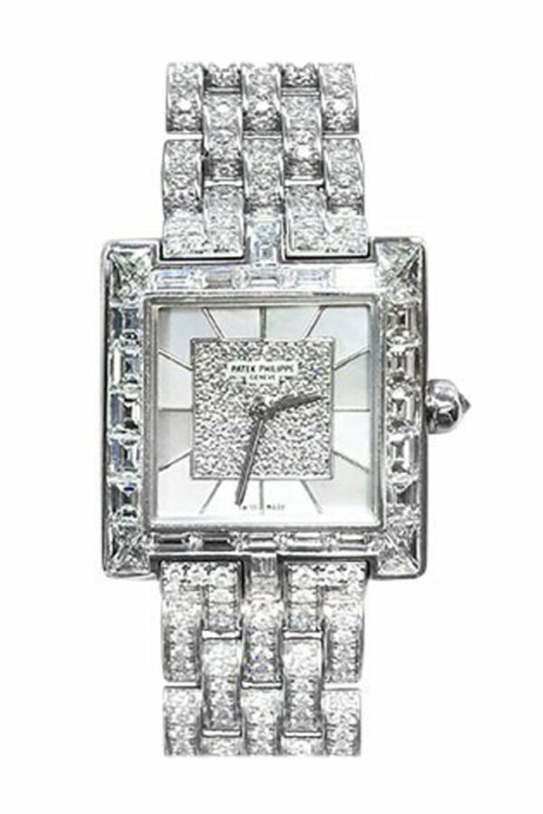 Patek Philippe Ladies Gondola Mother Of Pearl Diamond 4875/1G-001 Pre Owned / None Pre-Owned-Watches