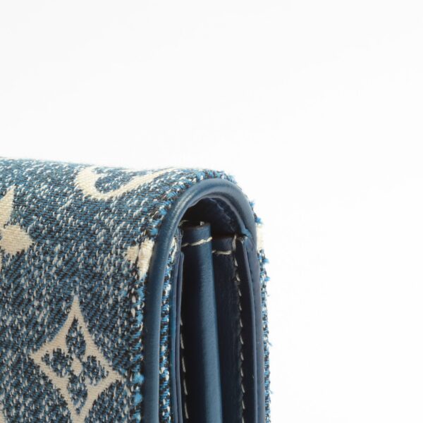 LV Jacquard Denim Sarah Wallet - Image 13