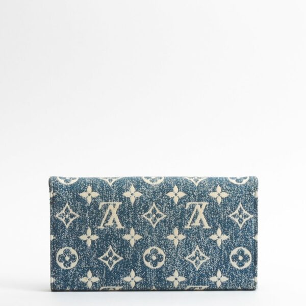 LV Jacquard Denim Sarah Wallet - Image 4