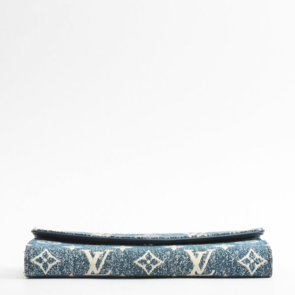 LV Jacquard Denim Sarah Wallet - Image 8