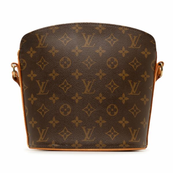 Brown LV Monogram Drouot Crossbody Bag - Image 3