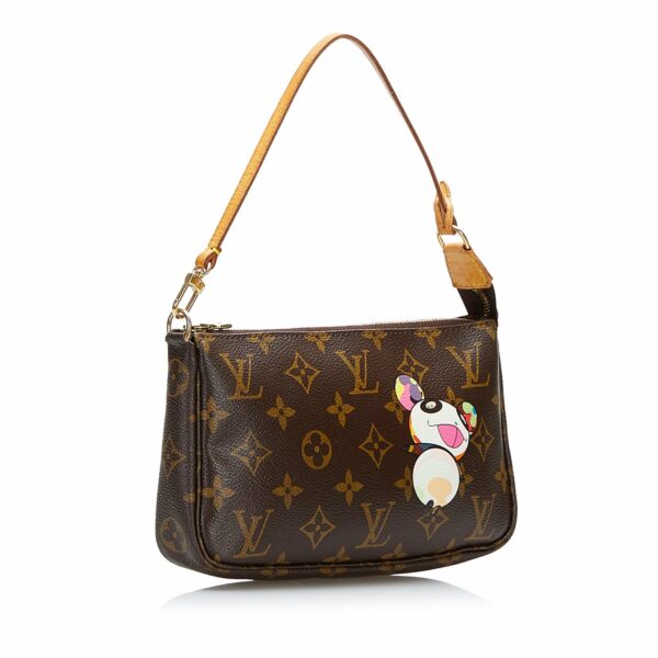 LV x Takashi Murakami Panda Pochette Accessoires Monogram Canvas - Image 3