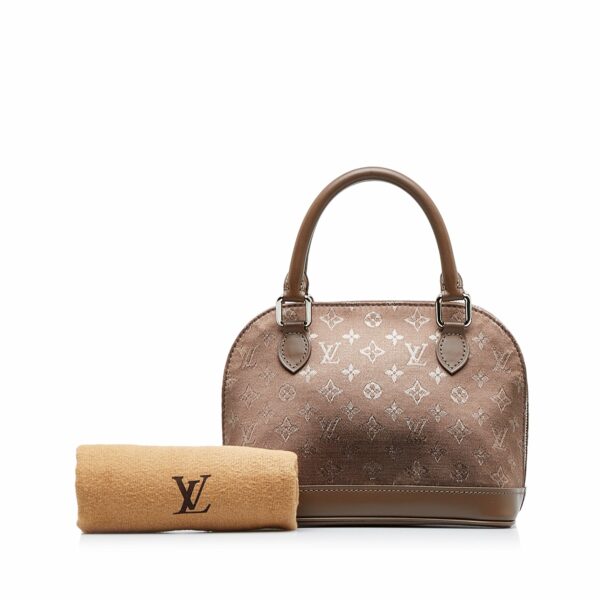 LV Alma Mini Brown Monogram Satin - Image 10