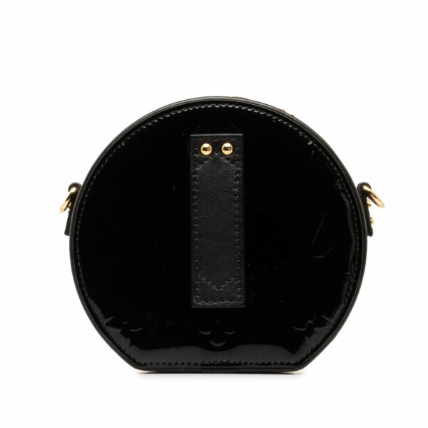 Black LV Vernis Mini Boite Chapeau Souple Crossbody Bag - Image 3