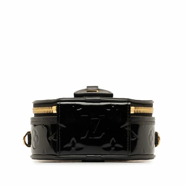 Black LV Vernis Mini Boite Chapeau Souple Crossbody Bag - Image 4