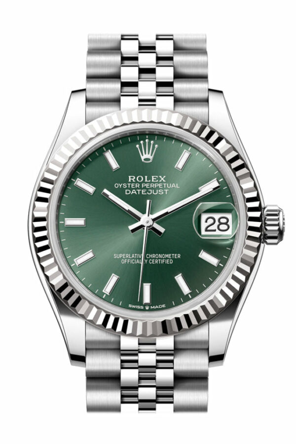 Datejust 31 Green Dial Fluted Bezel Jubilee Ladies Watch 278274 278274-0018