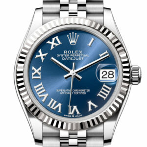 Datejust 31 Blue Roman Dial Fluted Bezel Jubilee Ladies Watch 278274 278274-0034