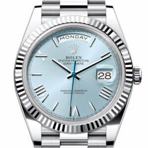 Day-Date 40 Ice-Blue Roman Dial Dial Fluted Bezel Platinum President Men's Watch 228236