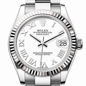 Datejust 31 White Roman Dial Fluted Bezel Ladies Watch Fluted Bezel Ladies Watch278274 278274-0009