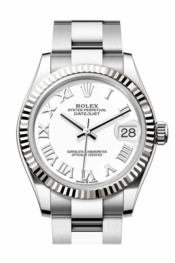 Datejust 31 White Roman Dial Fluted Bezel Ladies Watch Fluted Bezel Ladies Watch278274 278274-0009