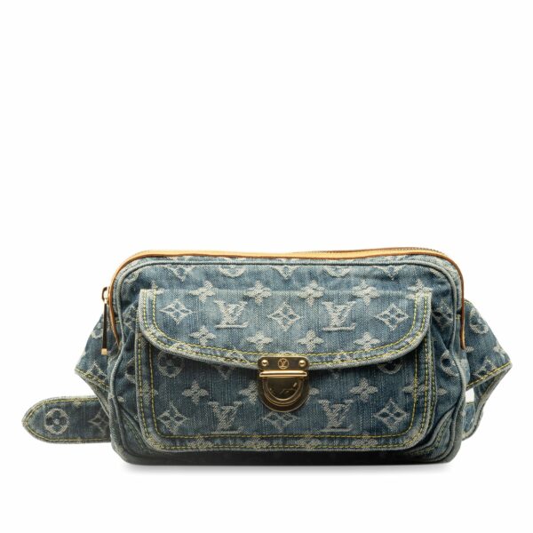 Blue LV Monogram Denim Bum Bag