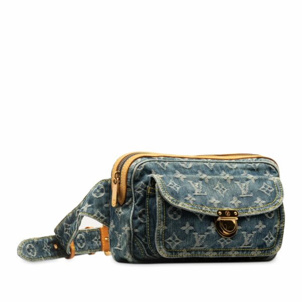 Blue LV Monogram Denim Bum Bag - Image 2