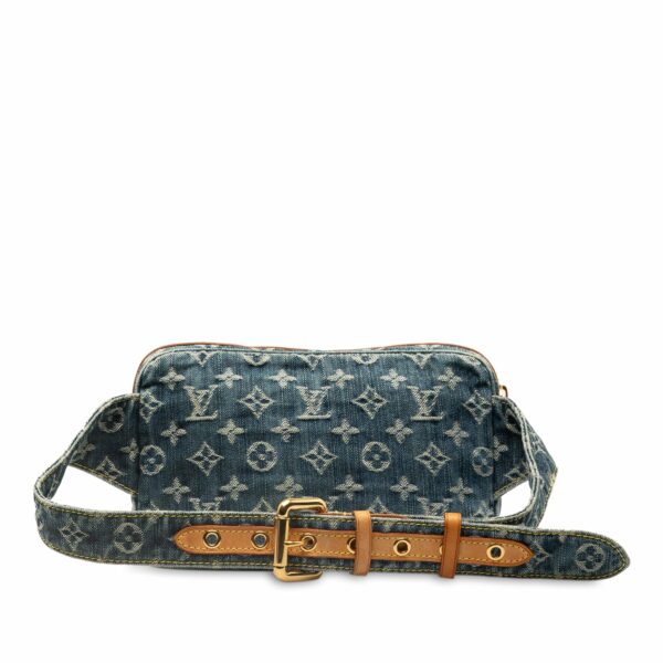 Blue LV Monogram Denim Bum Bag - Image 3