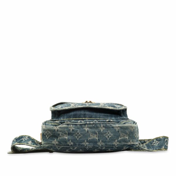 Blue LV Monogram Denim Bum Bag - Image 4