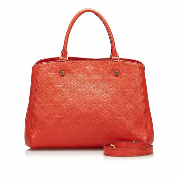 LV Montaigne MM Orange Monogram Empreinte - Image 11