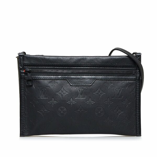 LV Shadow Double Flat Black Monogram Leather - Image 11