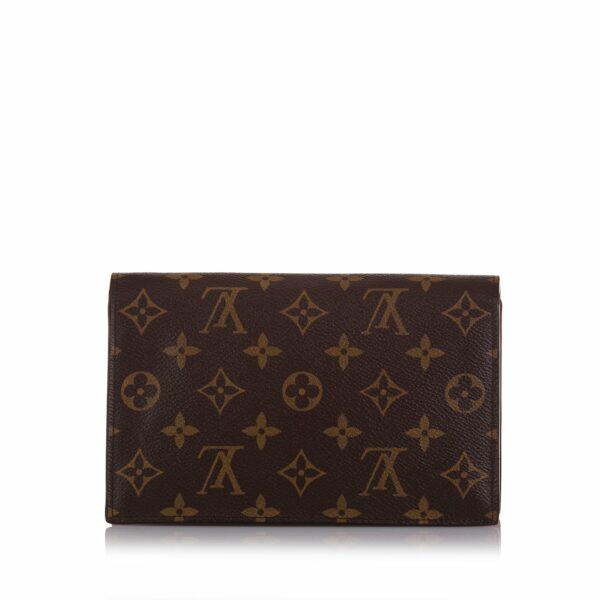 Brown LV Monogram Flore Wallet On Chain - Image 3