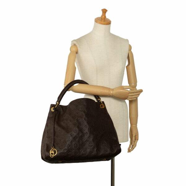 Brown LV Monogram Empreinte Artsy MM Hobo Bag - Image 9