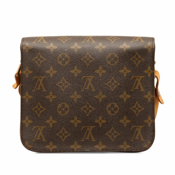 Brown LV Monogram Cartouchiere MM Crossbody Bag - Image 3