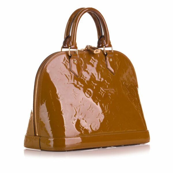 LV Alma PM Brown Monogram Vernis - Image 2