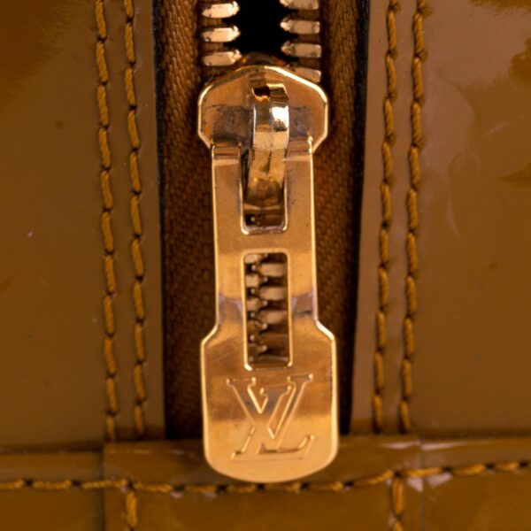 LV Alma PM Brown Monogram Vernis - Image 8