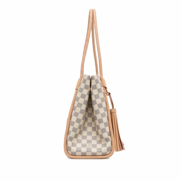 White LV Damier Azur Propriano Tote Bag - Image 2