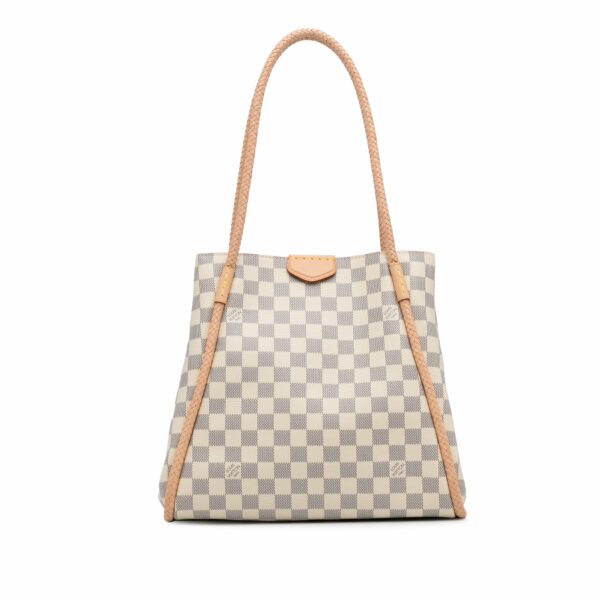 White LV Damier Azur Propriano Tote Bag - Image 3