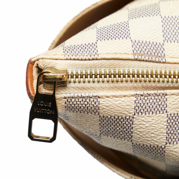 White LV Damier Azur Totally MM Tote Bag - Image 7