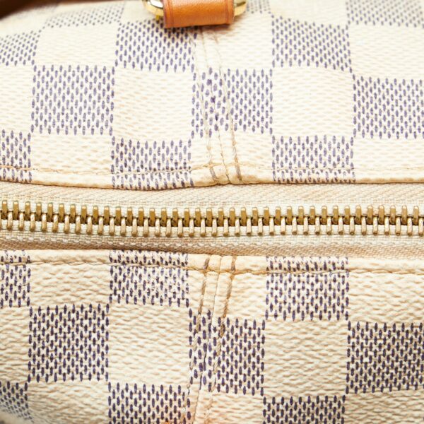 White LV Damier Azur Totally MM Tote Bag - Image 8