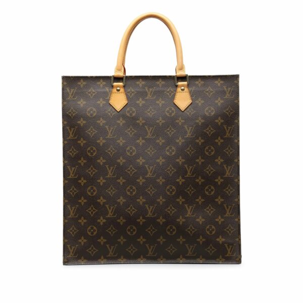 Brown LV Monogram Sac Plat Tote Bag