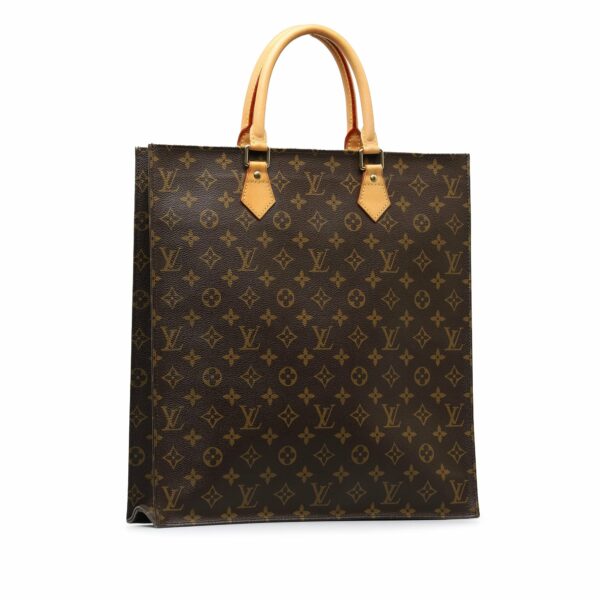 Brown LV Monogram Sac Plat Tote Bag - Image 2