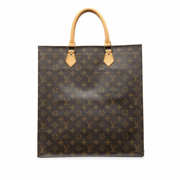 Brown LV Monogram Sac Plat Tote Bag - Image 3