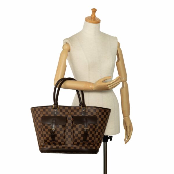 Brown LV Damier Ebene Manosque GM Tote Bag - Image 8