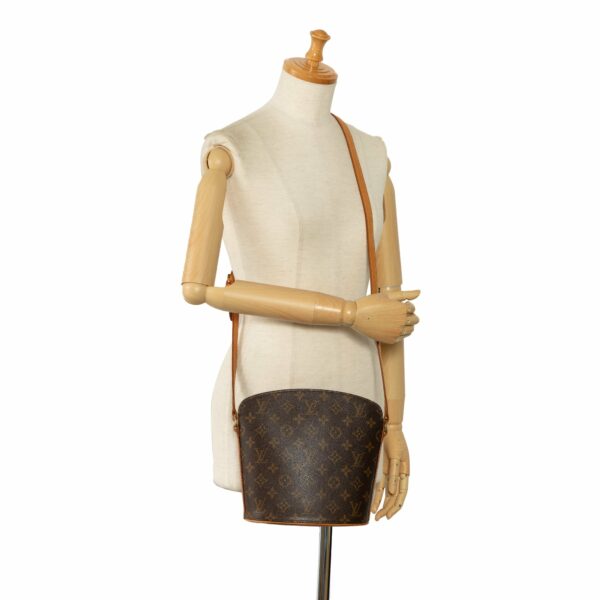 Brown LV Monogram Drouot Crossbody Bag - Image 9