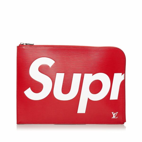 LV X Supreme Pochette Jour GM Red Epi