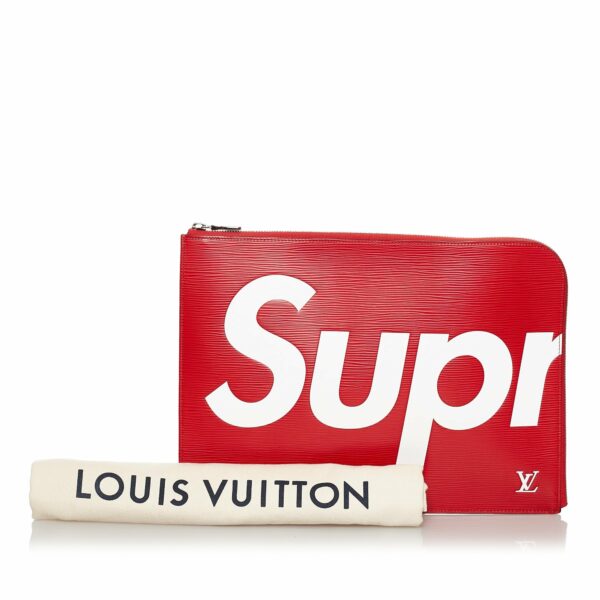 LV X Supreme Pochette Jour GM Red Epi - Image 10