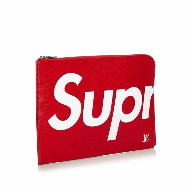 LV X Supreme Pochette Jour GM Red Epi - Image 2