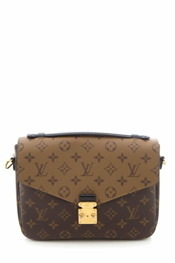 LV Brown Reverse Monogram Pochette Metis Cross-Body - Image 8