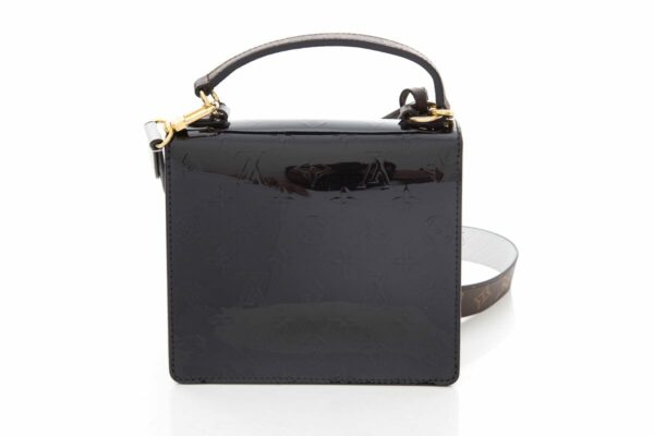 LV Black & White Patent Handbag - Image 3