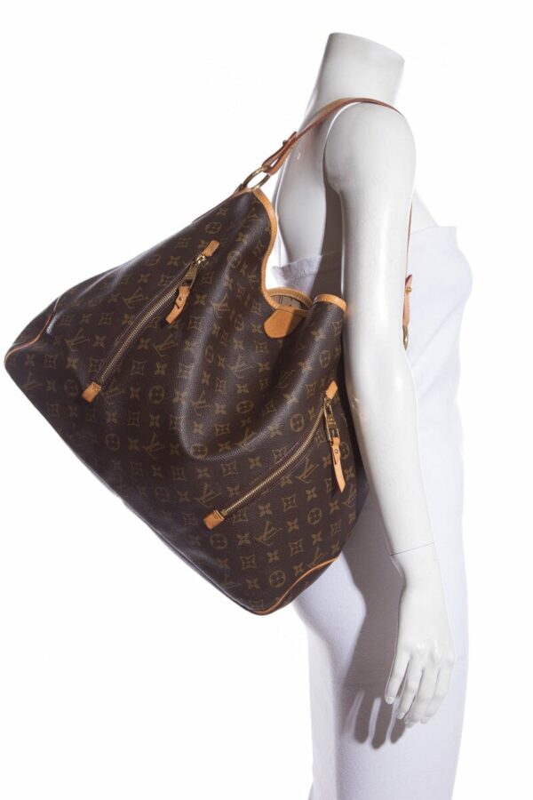 LV Brown Monogram Zipper Detail Hobo