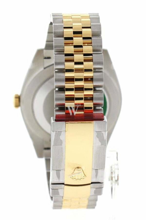 Datejust 41 Mother Of Pearl Diamond Dial Fluted Bezel 18K Yellow Gold Jubilee Mens Watch