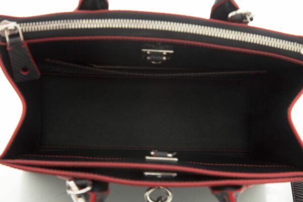 LV Black City Steamer Smooth Calfskin & Epi Leather Handbag - Image 7