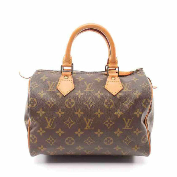 LV Monogram Speedy 25 Handbag, Brown, Coated Canvas