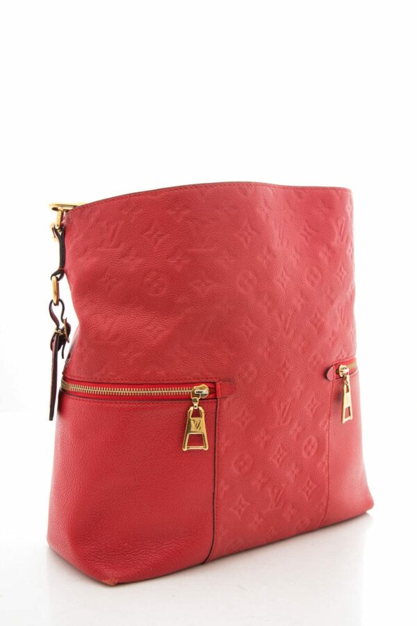 LV Red Monogram Melie Leather Handbag - Image 2