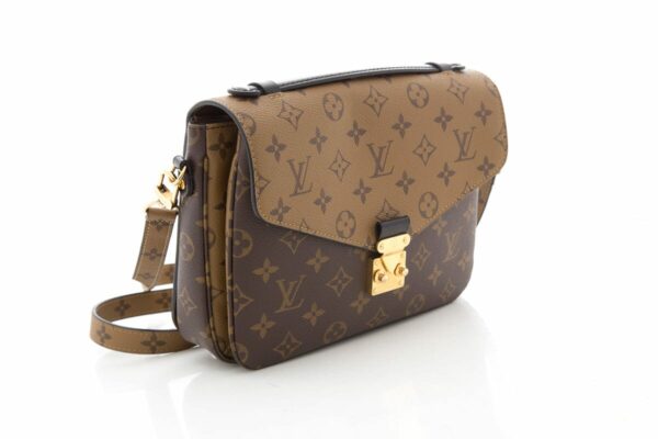 LV Brown Reverse Monogram Pochette Metis Cross-Body - Image 2