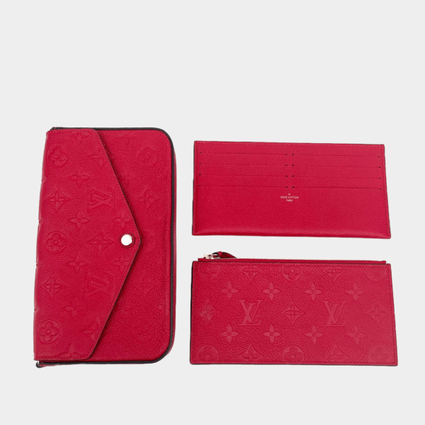 LV Monogram Empreinte Pochette Félicie -Red - Image 4